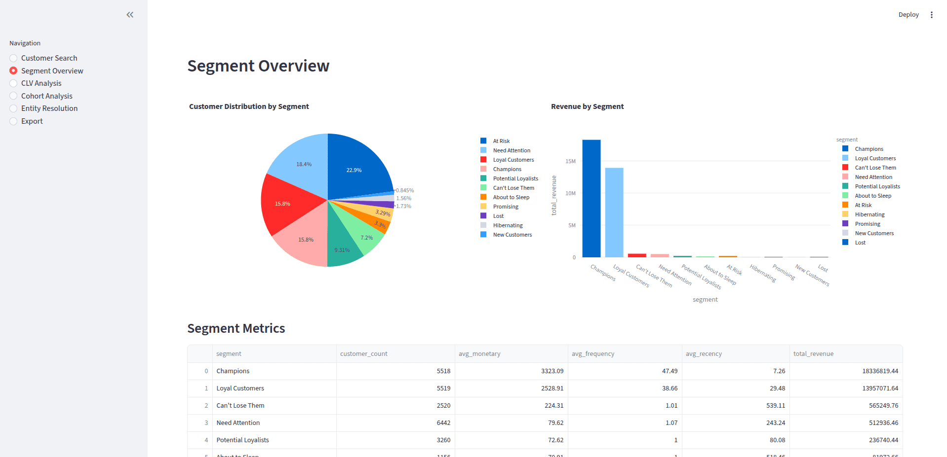 Customer 360 - Segment Overview